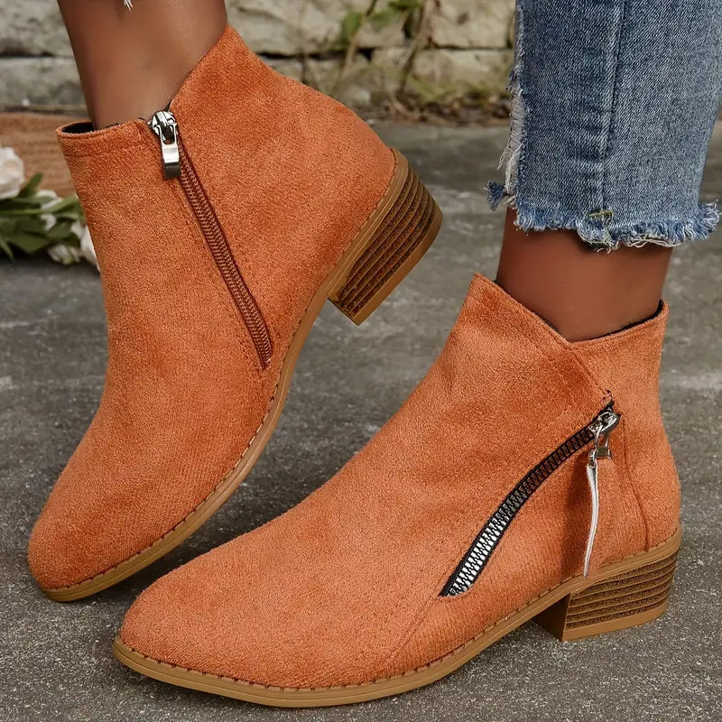 MAAIKE - BOTTINES ZIPPÉES RÉTRO