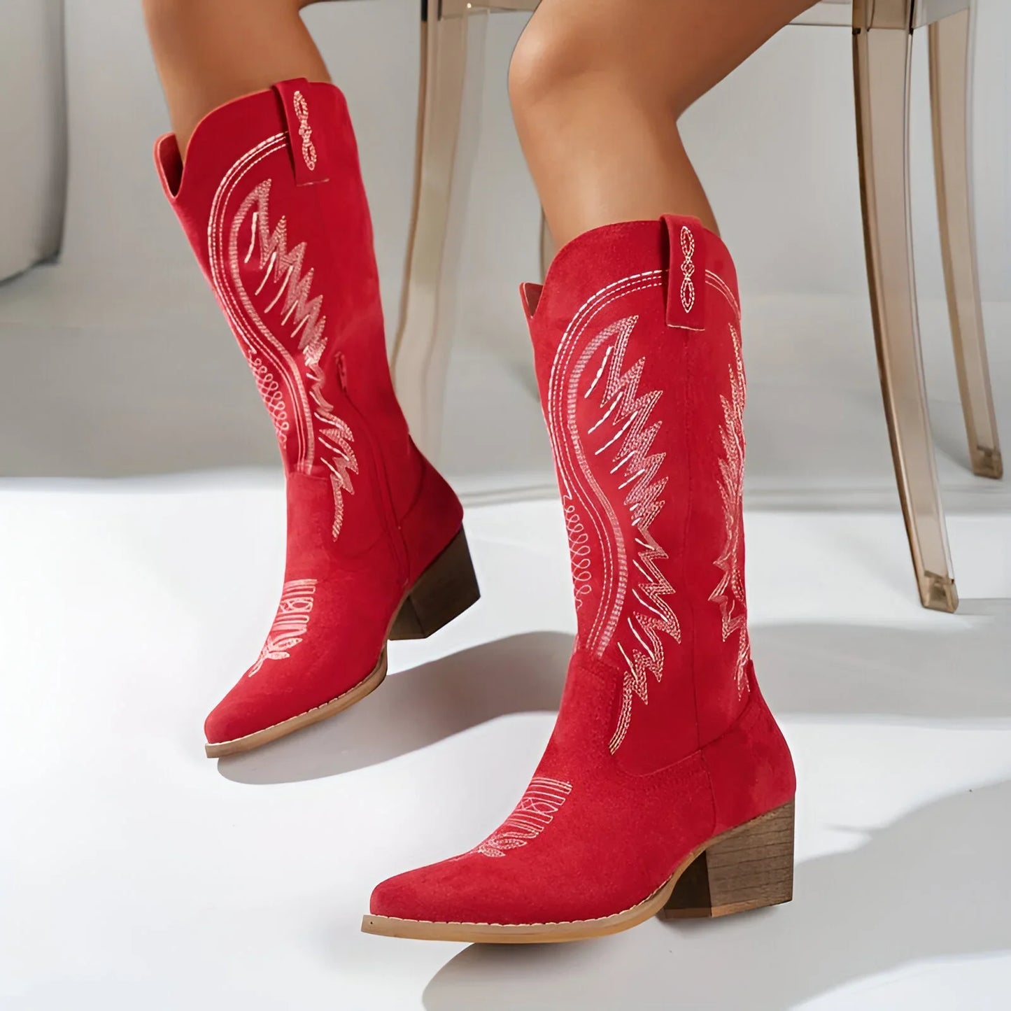 LARA - BOTTINES DE COWBOY À TALON GROS