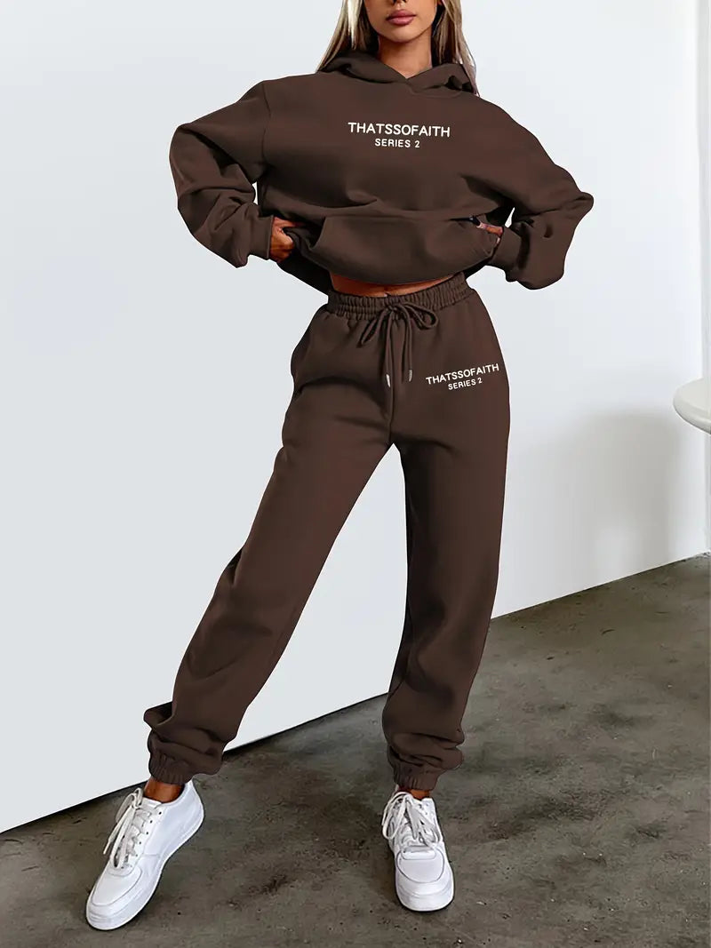 Daromira - Ensemble sweat à capuche et pantalon de jogging avec imprimé