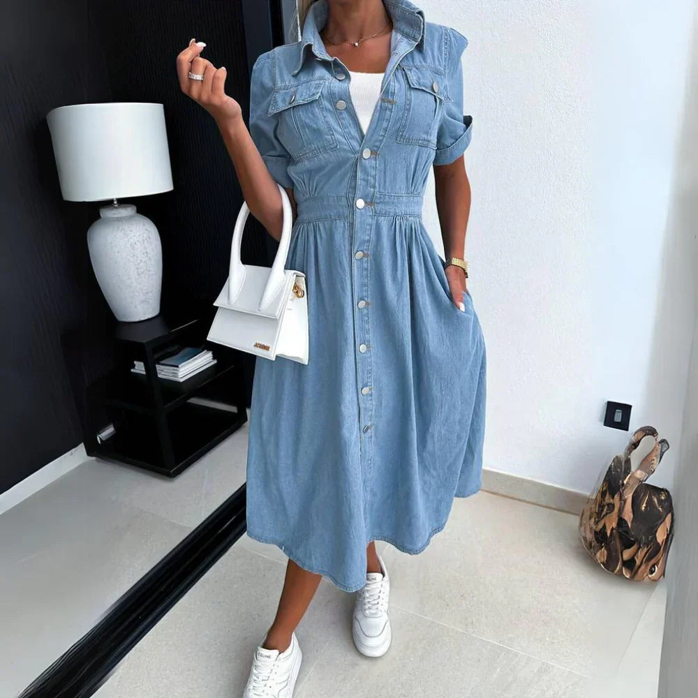 ALISSA - ROBE EN JEAN FEMME TENDANCE