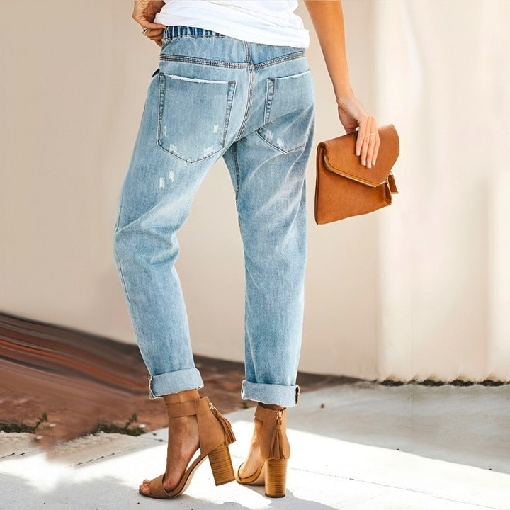 NIKKI - PANTALON EN DENIM CLASSIQUE DURABLE