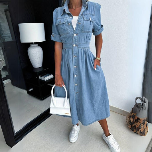 ALISSA - ROBE EN JEAN FEMME TENDANCE