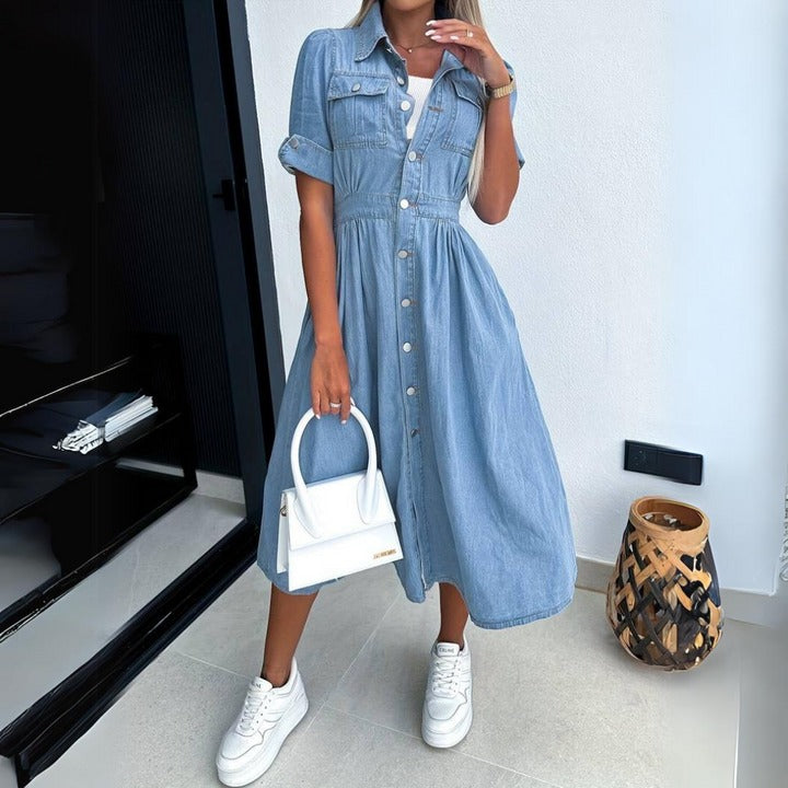 ALISSA - ROBE EN JEAN FEMME TENDANCE