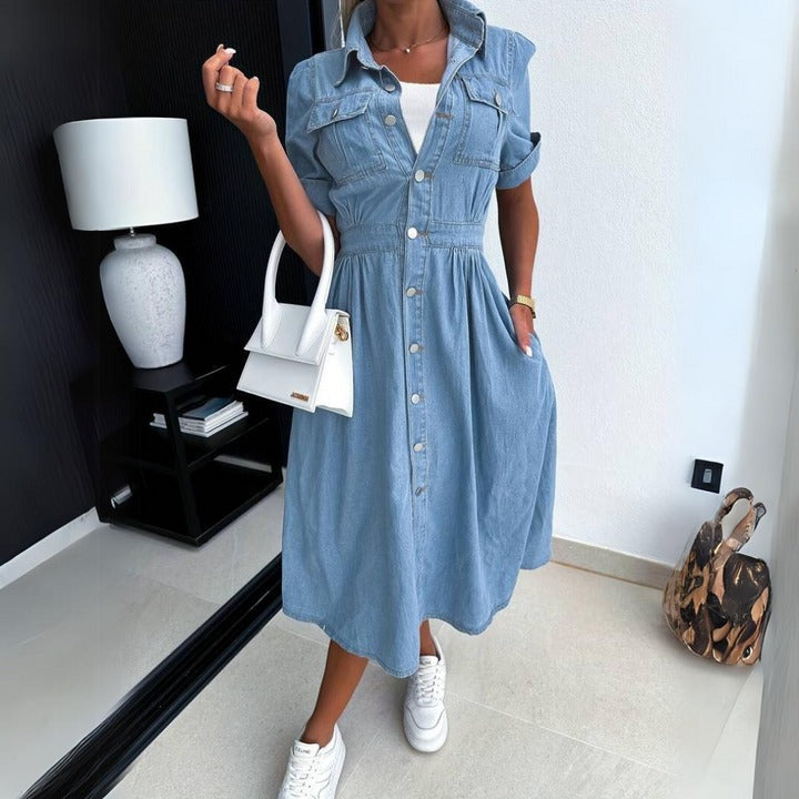 ALISSA - ROBE EN JEAN FEMME TENDANCE