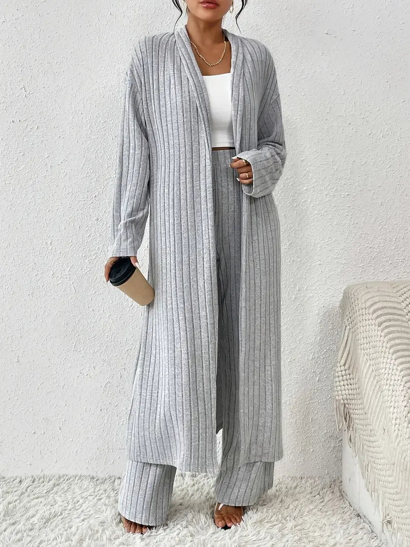 Tobiemira - Ensemble cardigan et pantalon droit