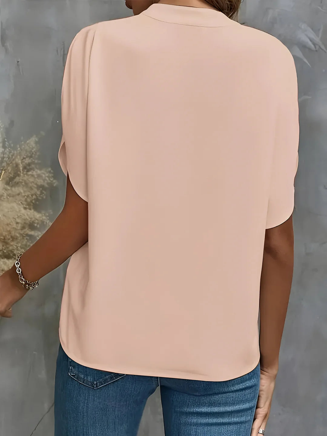 LIEKE - BLOUSE ÉLÉGANTE À COL CRANTÉ