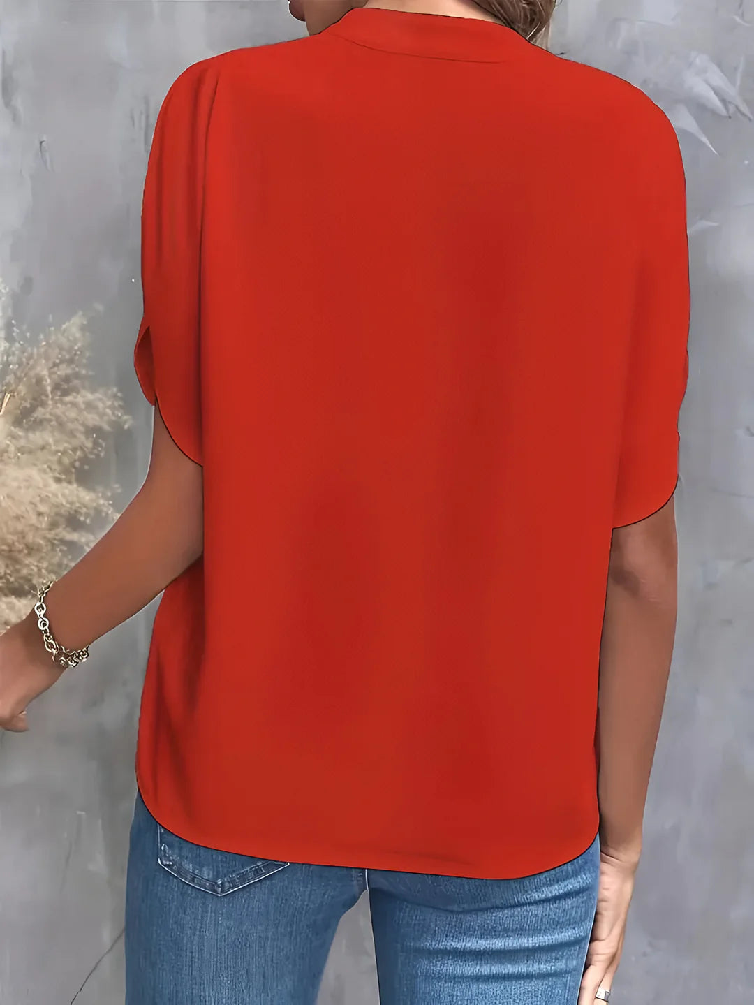 LIEKE - BLOUSE ÉLÉGANTE À COL CRANTÉ