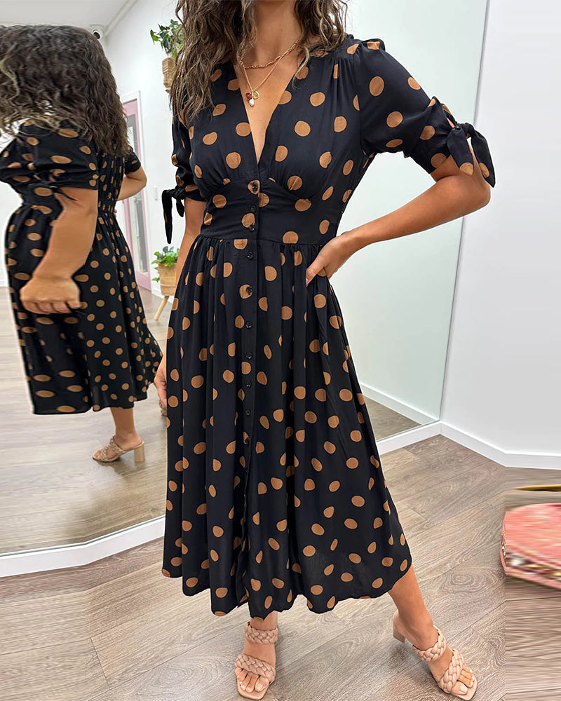 DAISY | ROBE ÉLÉGANTE À POIS MODERNES