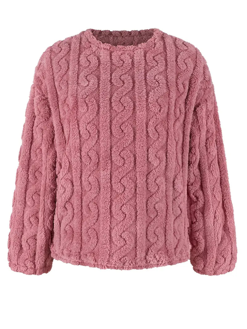 Strzeżymira - Ensemble décontracté en peluche avec pull et pantalon