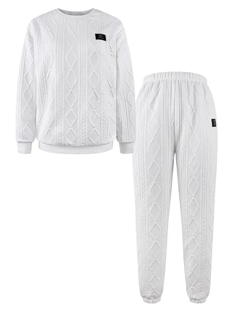 Dobiegniewa - Ensemble pantalon texturé avec patchs