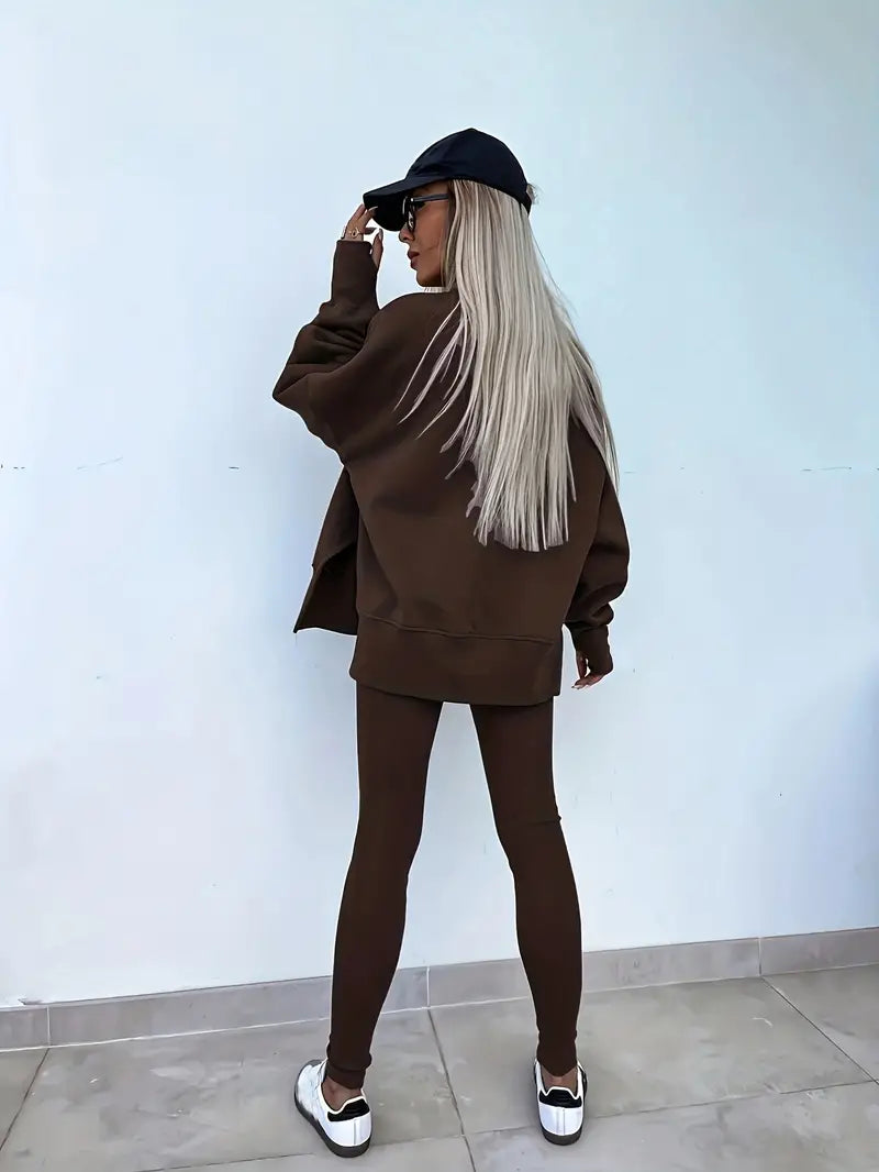 Niezabudka - Ensemble sweat-shirt et legging décontracté pour femme