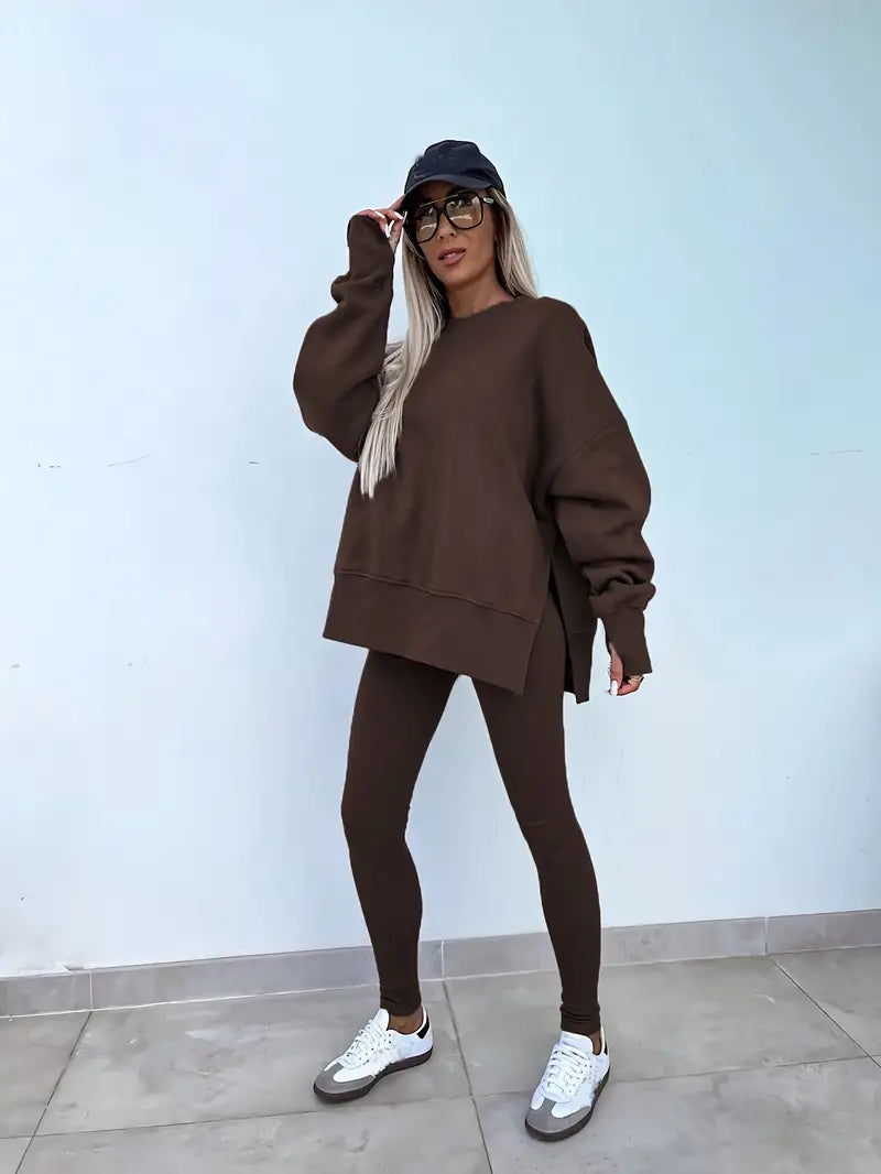 Niezabudka - Ensemble sweat-shirt et legging décontracté pour femme