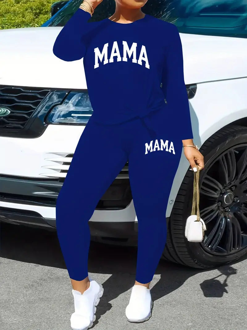 Przybysława - Ensemble imprimé Mama avec pantalon skinny