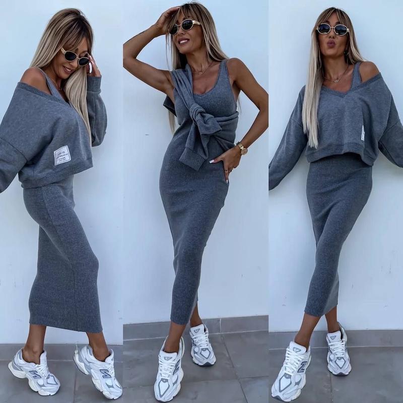 Aglaé – Robe mi-longue audacieuse et élégante avec sweat-shirt oversize