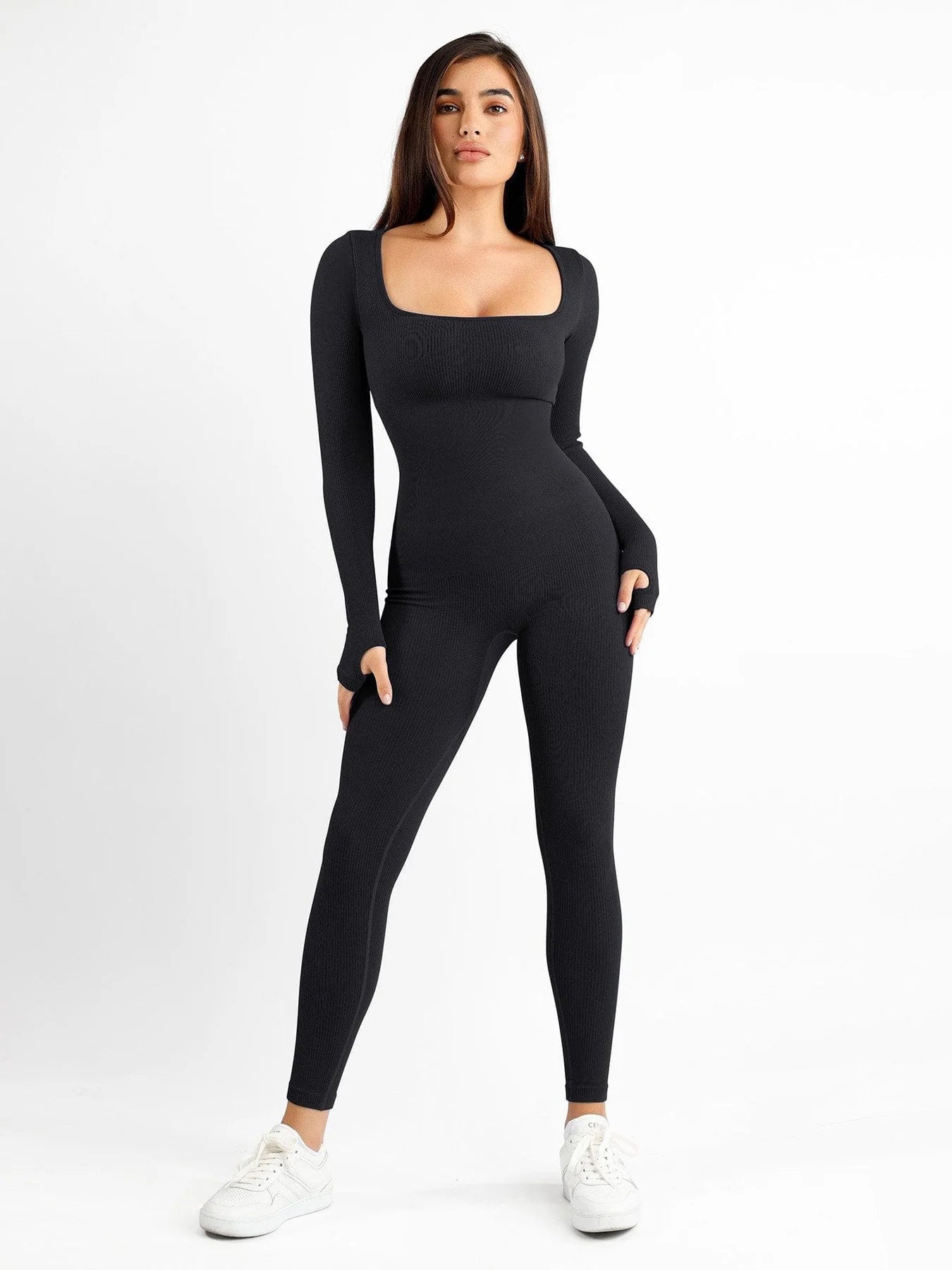 Naya – Combinaison de sport sans coutures à col carré