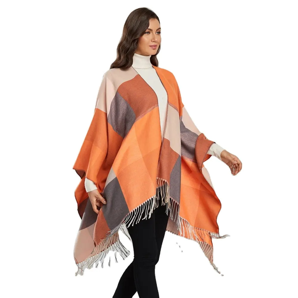 Elea - Écharpe en laine à mailles surdimensionnée pour femme | Écharpe d'automne et d'hiver confortable et élégante