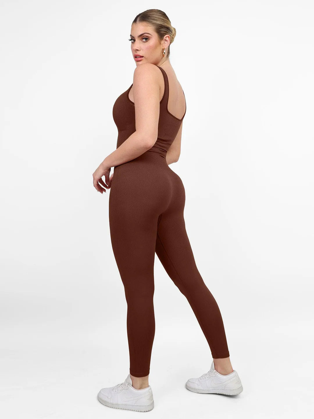 Naya – Combinaison de sport sans coutures à col carré