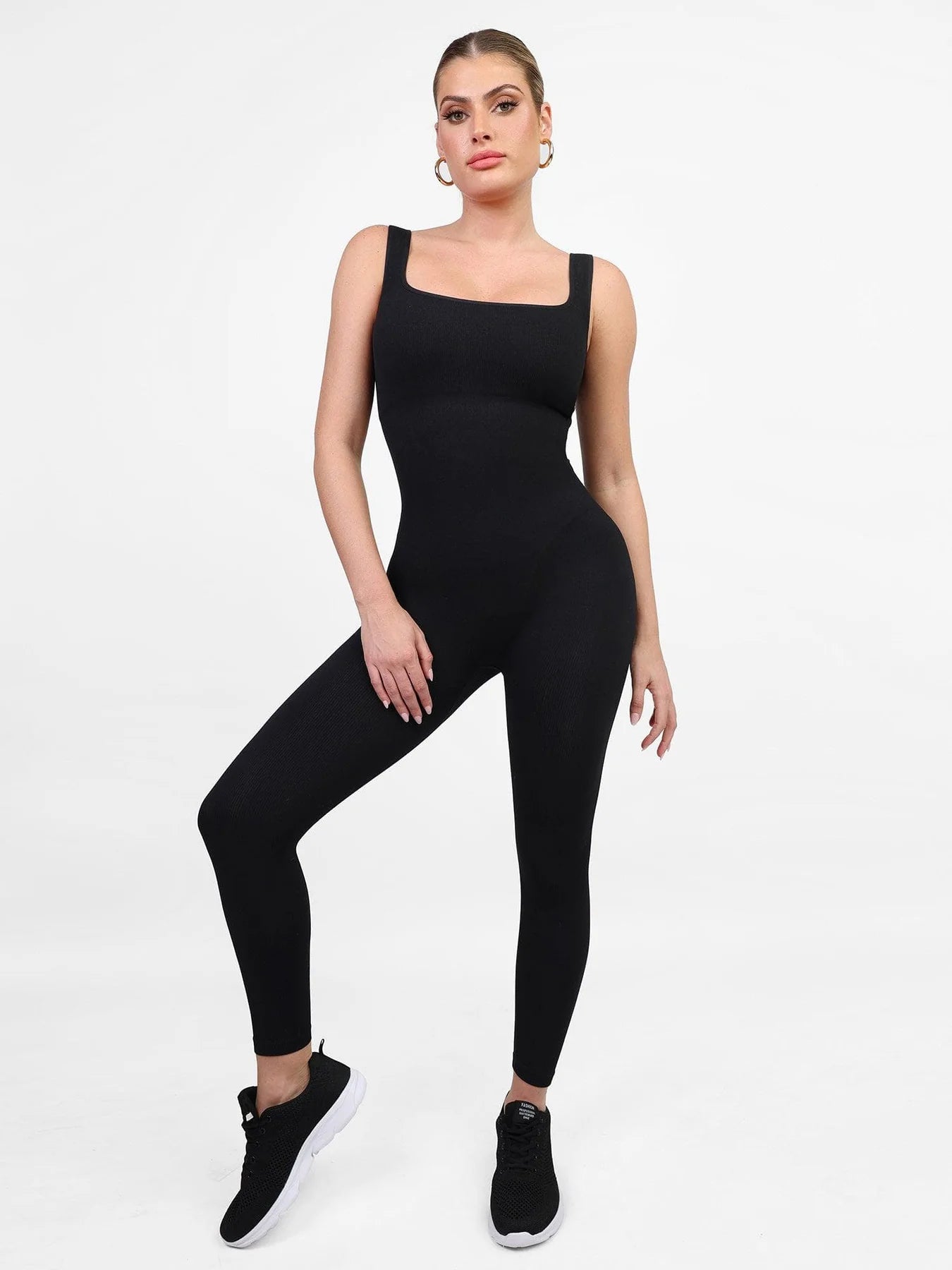 Naya – Combinaison de sport sans coutures à col carré
