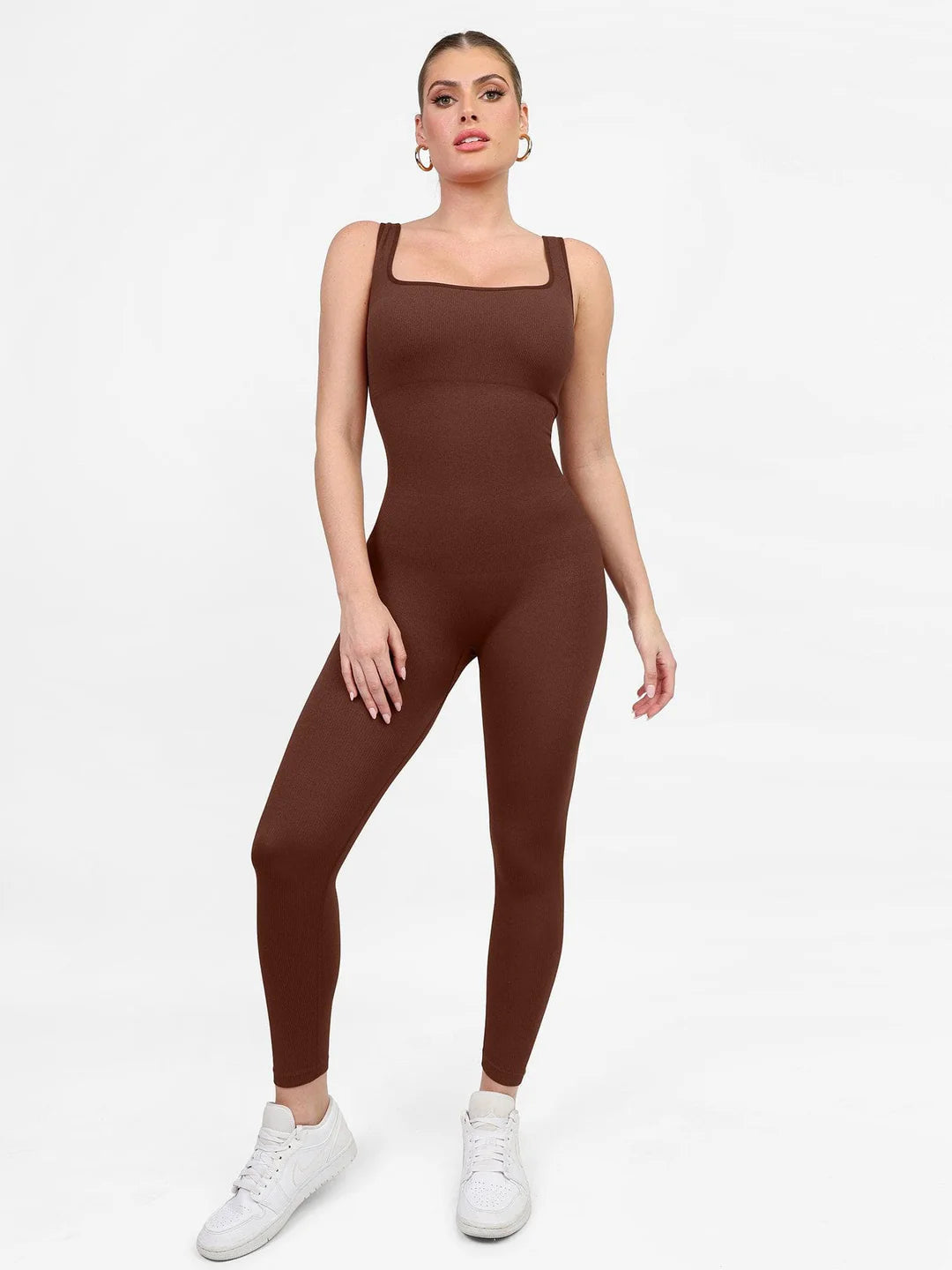 Naya – Combinaison de sport sans coutures à col carré