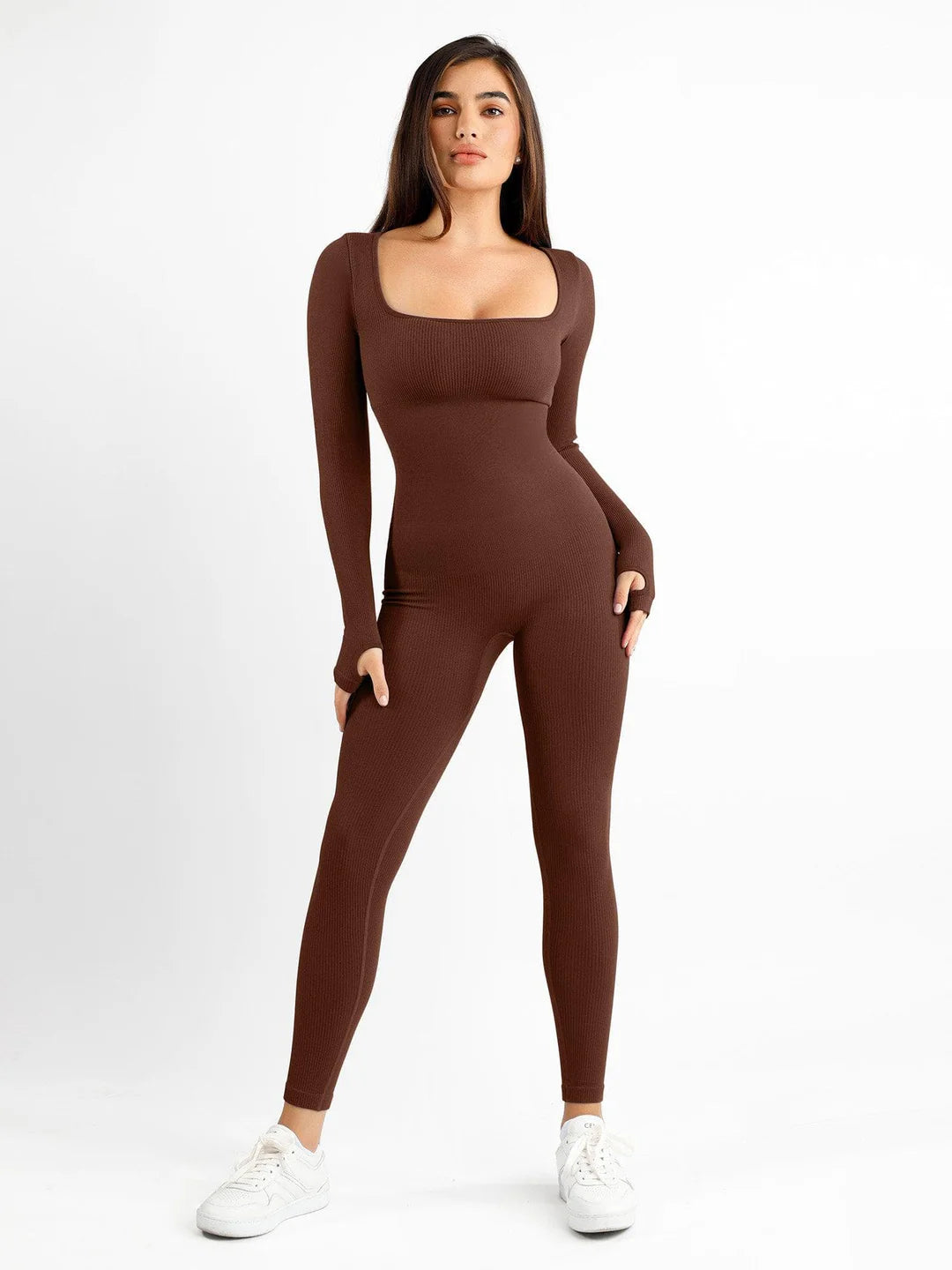 Naya – Combinaison de sport sans coutures à col carré