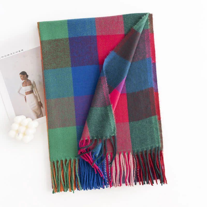 "Anais - Écharpe à franges vibrante pour femme aux couleurs vives et accrocheuses"