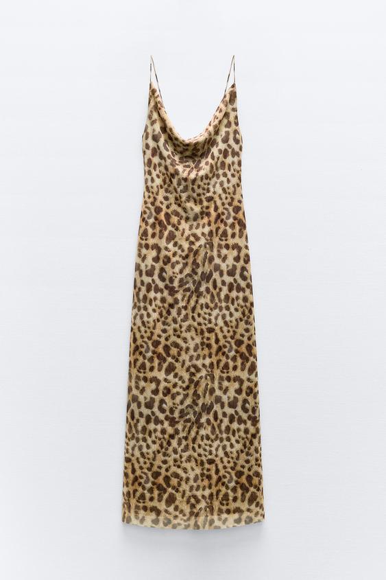 JULIA - Robe à imprimé léopard au style raffiné