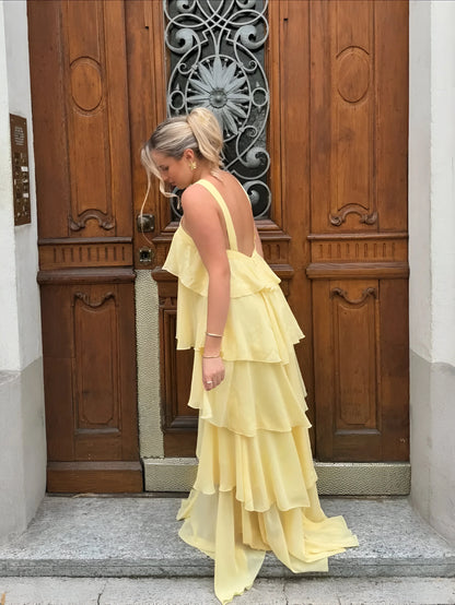 Robe longue à volants Amélie