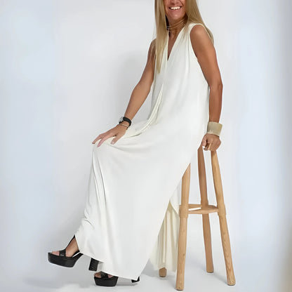 Noémie – Draped Maxi Dress with Matching Cardigan