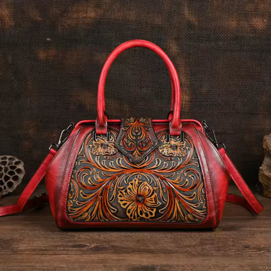 Anna - Sac à main en cuir sculpté à la main (édition limitée)