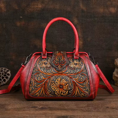 Anna - Sac à main en cuir sculpté à la main (édition limitée)