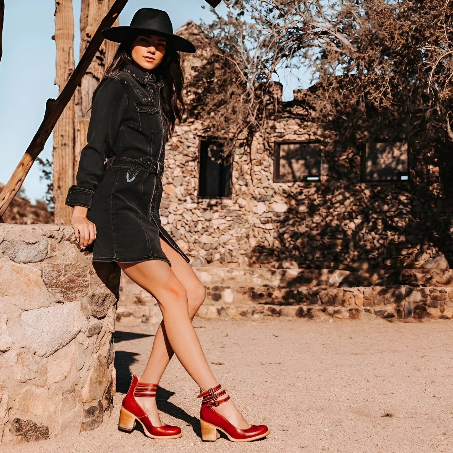 Liesl – high Quallity Buckled Leather Heels