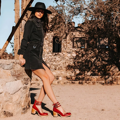 Liesl – high Quallity Buckled Leather Heels