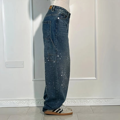 Stella – Glitter Washed Wide-Leg Jeans