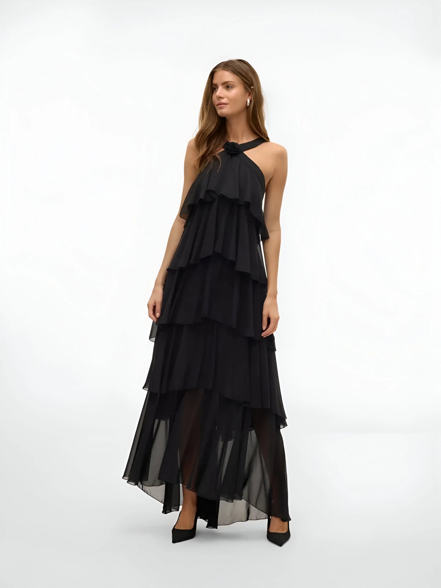 Robe longue à volants Amélie