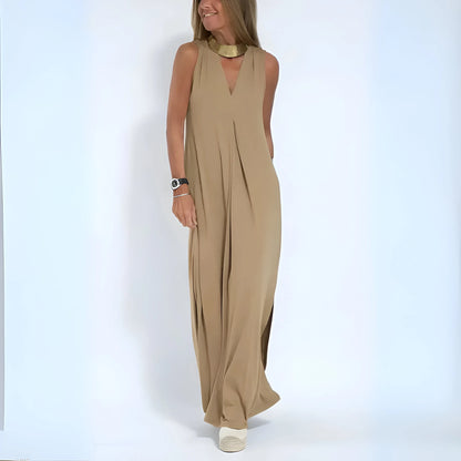 Noémie – Draped Maxi Dress with Matching Cardigan