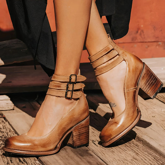 Liesl – high Quallity Buckled Leather Heels