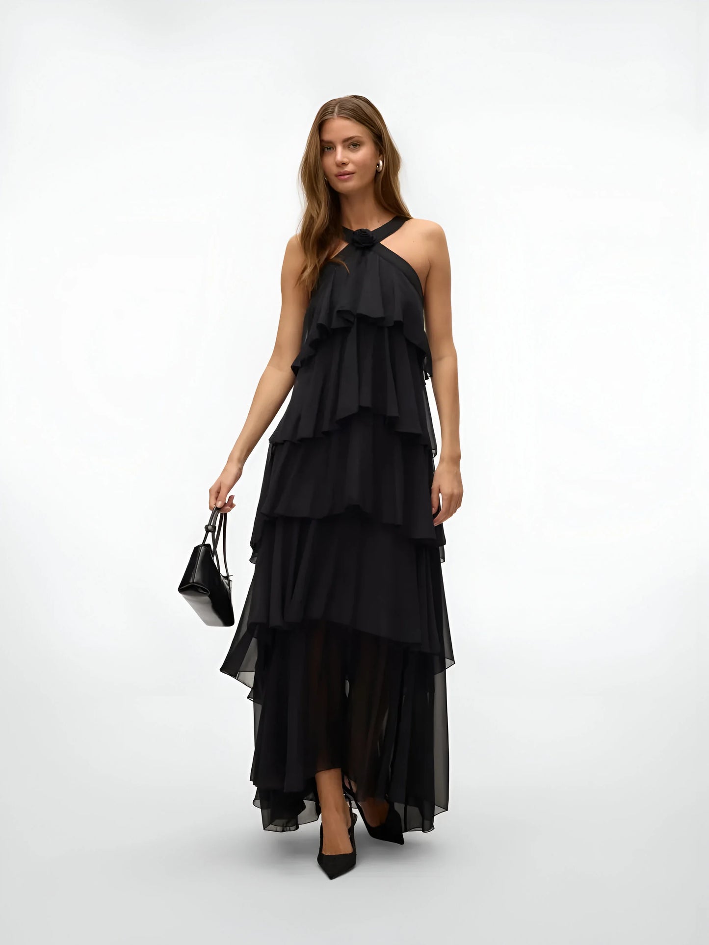 Robe longue à volants Amélie