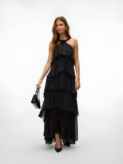 Robe longue à volants Amélie