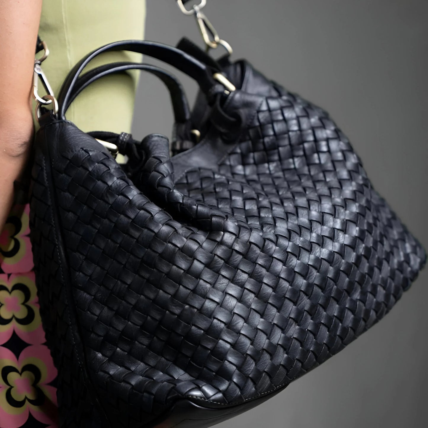 Lorène - Sac bandoulière en cuir tressé