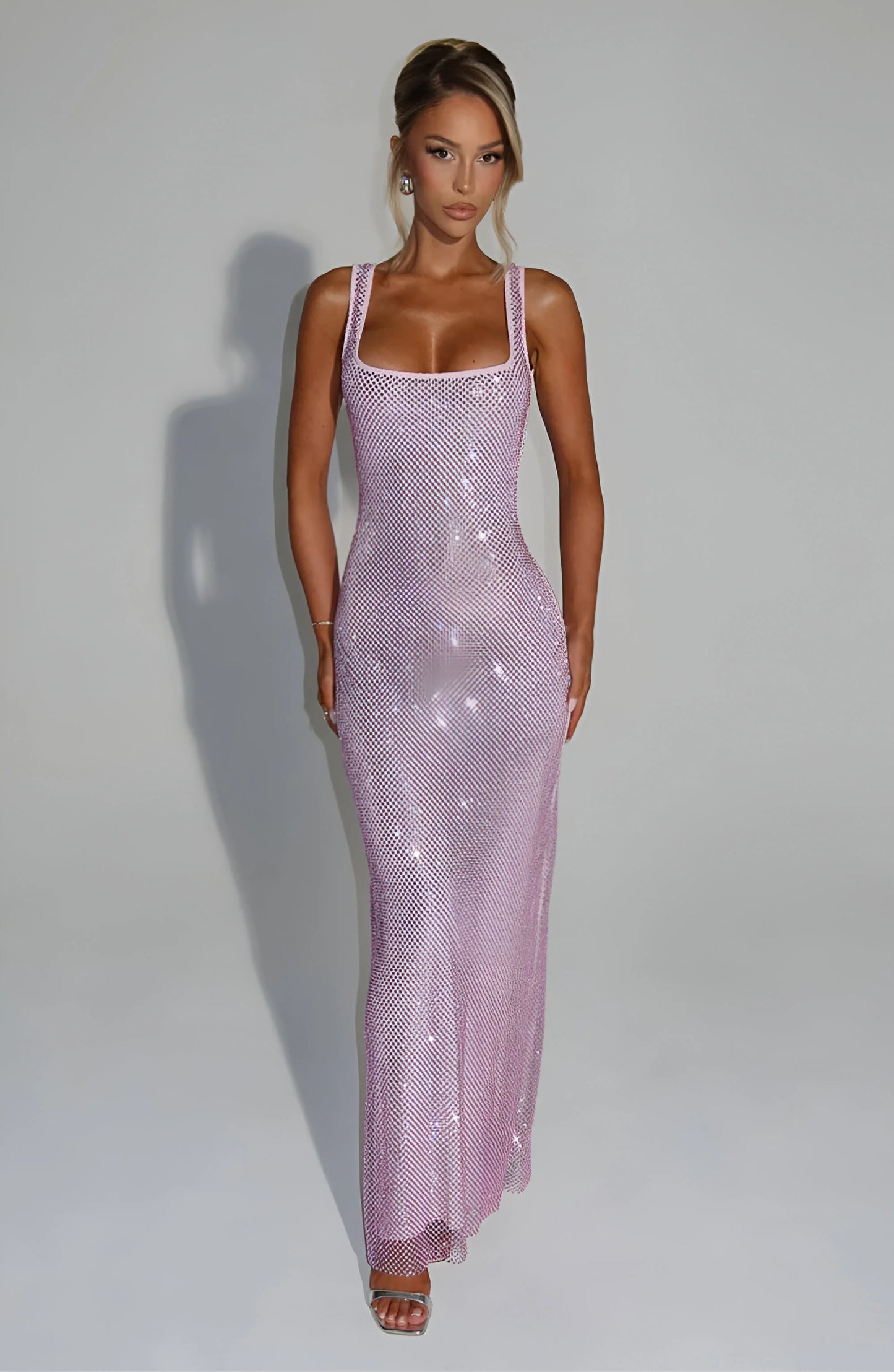 Robe longue en maille scintillante Celestia
