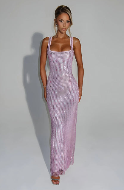 Robe longue en maille scintillante Celestia