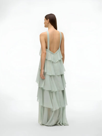 Robe longue à volants Amélie