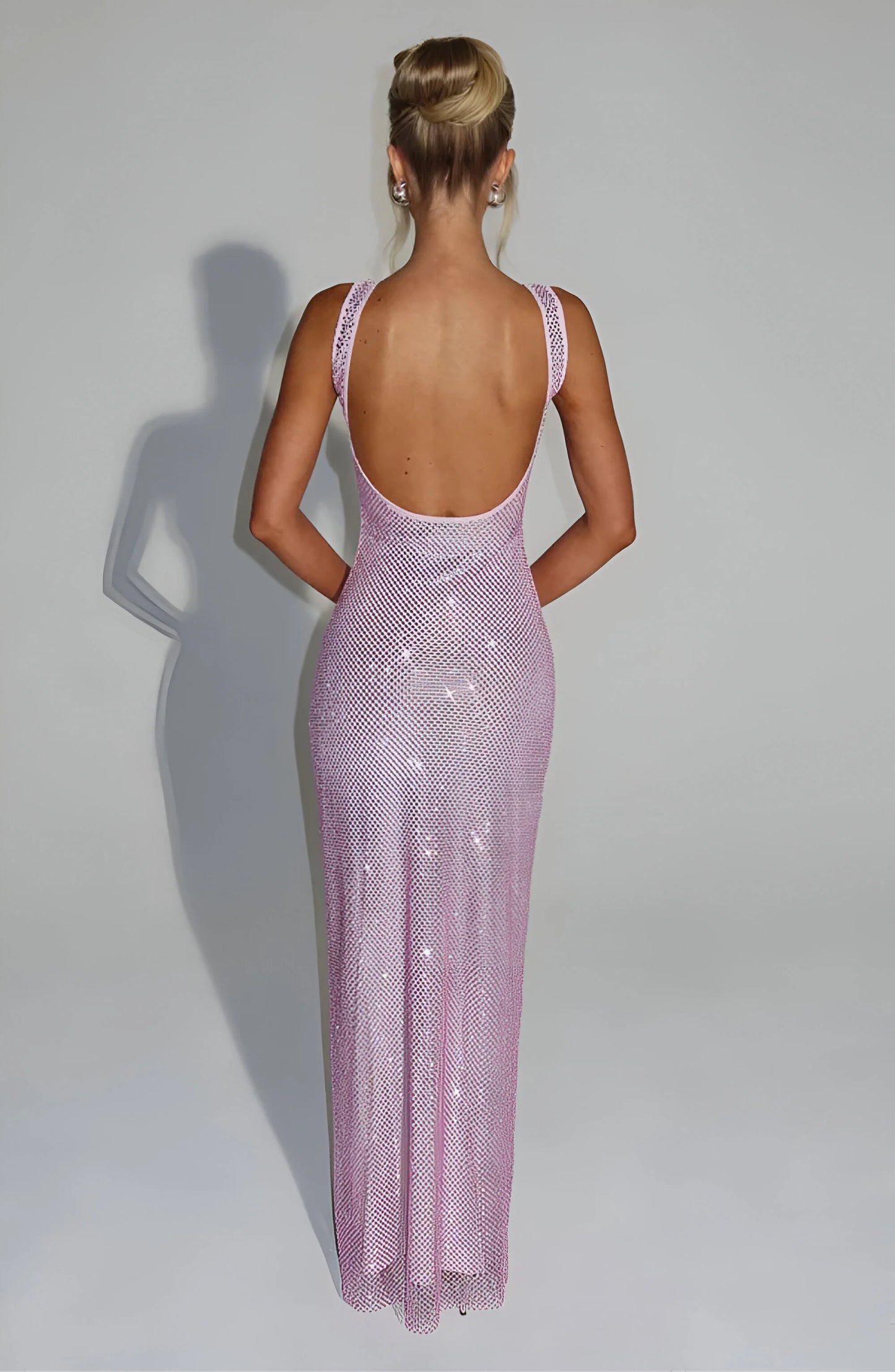 Robe longue en maille scintillante Celestia