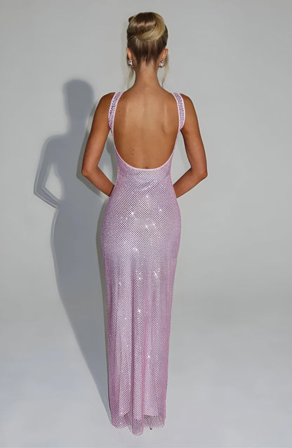 Robe longue en maille scintillante Celestia
