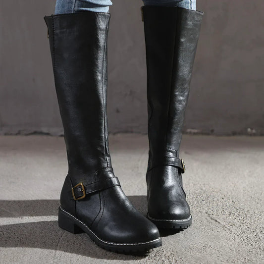 Mette – Weatherproof Tall Leather Boots