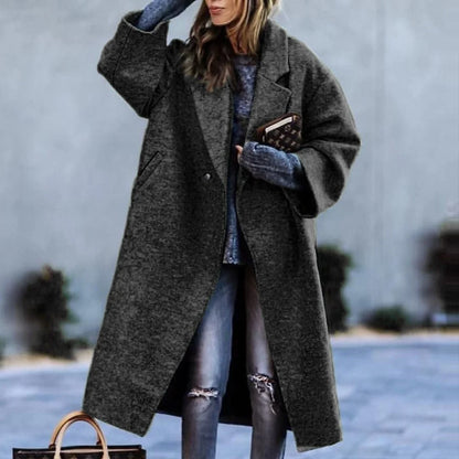 Céleste - Manteau oversize en laine artistique fait main