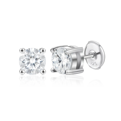 Alicia - Boucles d'oreilles à tige rondes en oxyde de zirconium