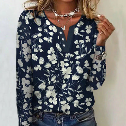 Nelya – Elegant Floral Print Blouse