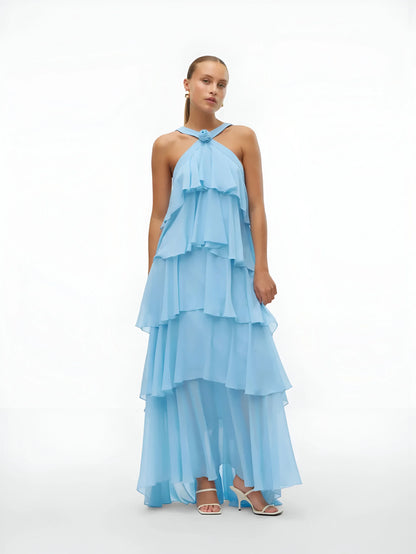 Robe longue à volants Amélie