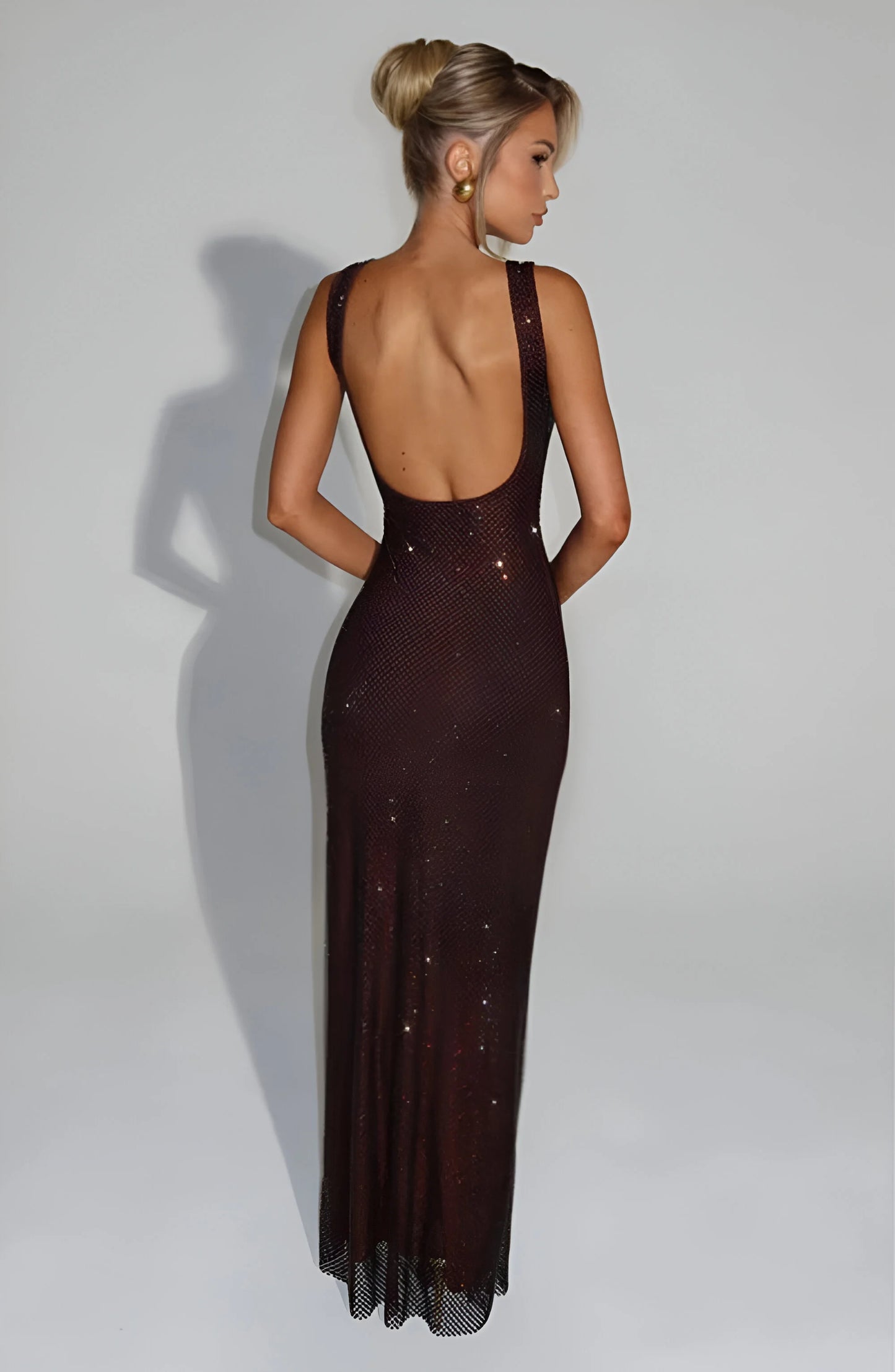 Robe longue en maille scintillante Celestia